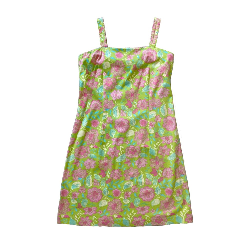 GOODCLOTHES Vibrant Floral Print Sleeveless Square Neck Shift Dress Size M